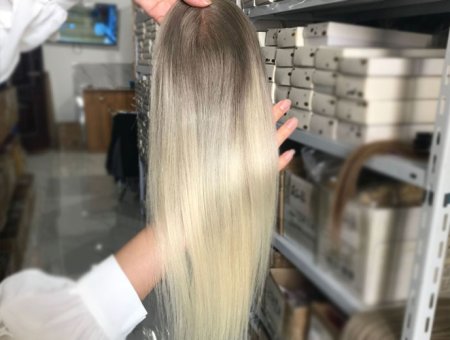 Custom Size Soft Mono Base European Remy Human Hair Topper Different Color Mono Toupee for Women