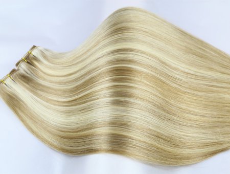 Wholesale Cuticle Aligned Raw Russian Hair Double Weft 18inch #P8/22