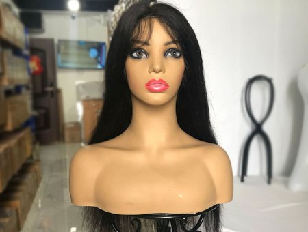 Premium Virgin Human Hair Full Lace Wig with PU Around Hair Loss Solution