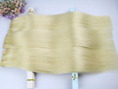 Luxury Quality Thick Bottom Double Drawn Natural Slavic Hair Blonde Hair #60