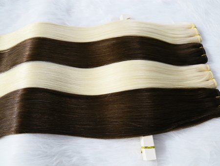100% Remy Double Drawn Weaving Machine Hair Weft 24inch #2,#1001