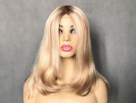 Wholesale High Quality 100% Human Hair Mono Top with Lace Medical Wigs