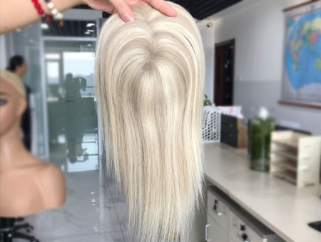 Customized PU Perimeter Mono Top Base Lace Hair Topper