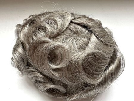 Custom Made Injected Thin Skin Hairpiece European Virgin Hair