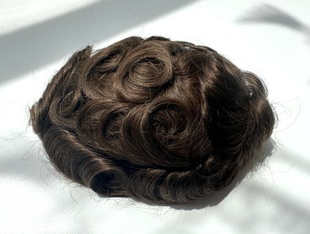 Super Thin Skin Human Hair Replacement Men Toupee Customized