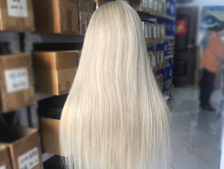 Jewish Wig Highlights Blonde Lace Front Kosher Human Hair Wig