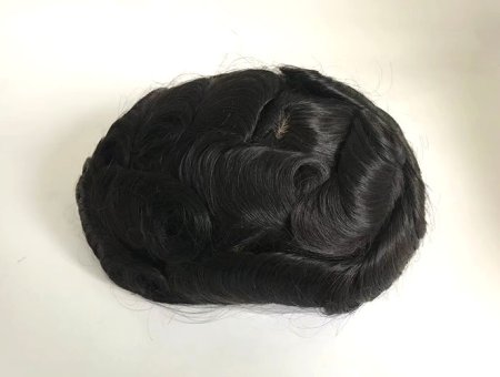 Silk Top Base Injected 1 Inch Front Swiss Lace Customized Men Toupee