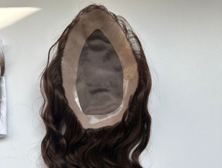 Custom Orders for Women Hairpiece Fine Mono Topper PU Coat Perimeter